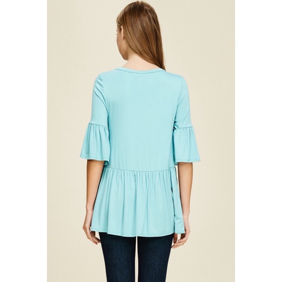 LAST 1🆕5⭐️Gorgeous Bell Sleeve Ruffle Top - Picture 5 of 7